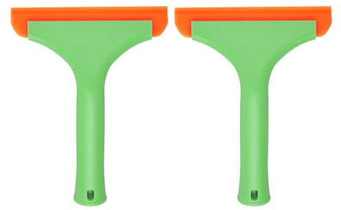 sourcing map 2pcs Squeegee 6 Inch Length Auto Water Blade Shower Squeegee with Non-Slip Handle for Windshield Window Cleaner Glass Door, Green