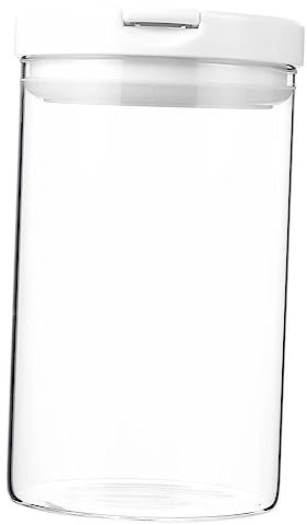 LIFKOME Bocal à Café Verre Boîte Hermétique De Conservation Alimentaire Boîte De Cuisine Transparente