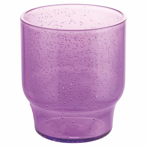 Villa d'Este Home Tivoli 1996 Lot de 6 verres à eau 325 ml bulles violettes, en plastique MS, Drama Queen, Unique