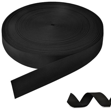 Lvjkes Goma elastica costura, 12m x 3cm Cinta elastica costura, Alta elasticidad y durabilidad, Elastico costura, Adecuado para coser ropa, pantalones y otros accesorios de costura DIY (Negro-12M)