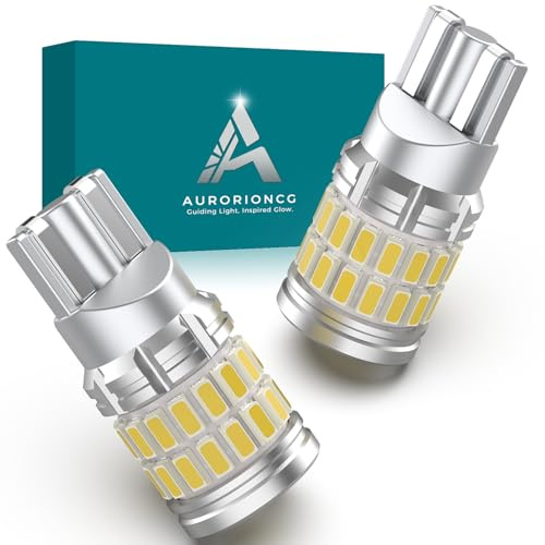 AURORIONCG 2PCS T10 Bombillas LED 12V 24V W5W Luz Interior Luces de Matrícula 300LM 6500K