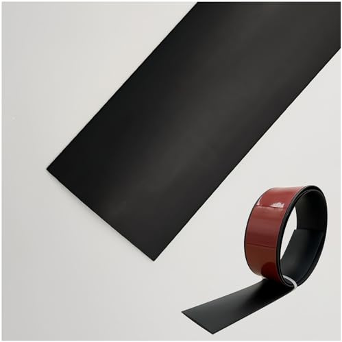 Bande de séparation de sol, Profilé de Transition Autoadhésif, Profilé de Transition à décoller et coller, pour Bois sur Carrelage(Black,7.6cm/0.26Ft x 7m/23Ft)