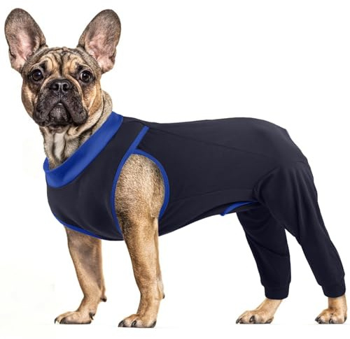 PUMYPOREITY Hundebody mit Beinen, Hundebody Hinterbeine Hunde Op Body Rüde Bandage Hinterbeine Hundeschenkel Schutz Langatmig Body(Marineblau, M)