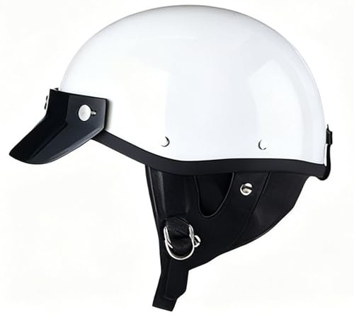 Casco Jet Vintage Casco Da Moto Caschi Cromwell Moto Casco A Scodella Open Faced Motorcycle Helmet Urbano Helm Omologato DOT/ECE Casco Per Gioventù Uomo Donna 2,XXL=61-63cm