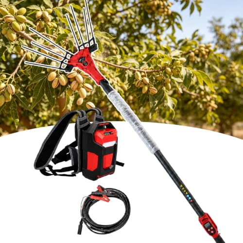 Sushangmao Abbacchiatore Elettrico per Olive, Pettine per La Raccolta delle Olive con Motore Brushless 250 W/600 W E Batteria A Zaino per Oliveti, Piantagioni di caffè 600w
