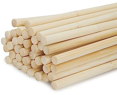 Mendi 40 Canne di bambù ø 8 mm altezza 70 cm Naturali Tutor di piante Proteggi e aiuta la crescita di piante y frutteto per orto per sostegno bastoncini bamboo