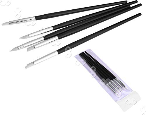 YINETTECH 5 Silicone Rubber Pottery Clay Shaper Sculpting Fimo Polymer Modelling Tool
