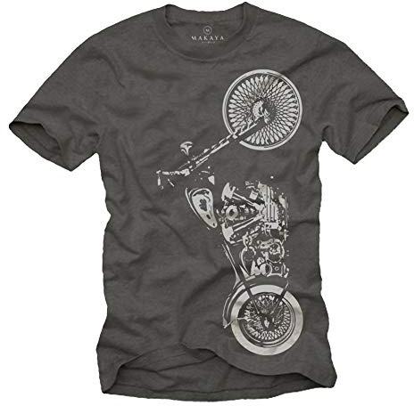 MAKAYA Ropa de Moto Hombre - Camiseta