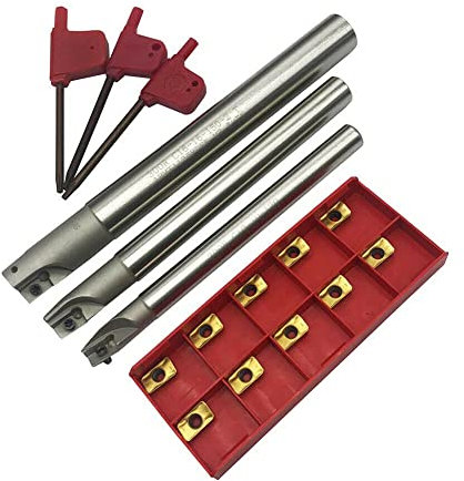 SPORTARC BAP 300R C10-10+C12-12+C16-16 CNC Indexable End Mill Holder Tool+10Pcs APMT1135 CNC Carbide Insert Cutter Indexable Tornio Fresatura Inserti Tornitura Strumenti