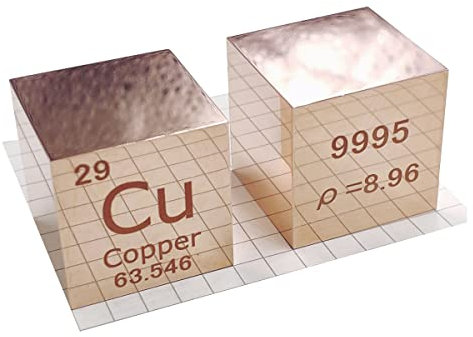 嘉信誉 Kupfer (Cu) Dichtewürfel, Laborqualität, präzise über 99,9 % hochrein, verwendet für Laborexperimentsmaterialien, persönliche Hobbys und Sammlungen (Größe: 2,5 cm, Farbe: poliert)