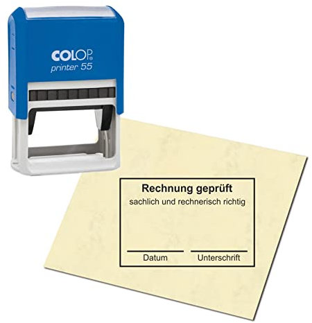 Stempel Kontierungsstempel - Rechnung geprüft mit Unterschrift - Buchhaltung Rechnung Posteingangsstempel Eingangsstempel bezahlt Datum gebucht Sachlich Richtig