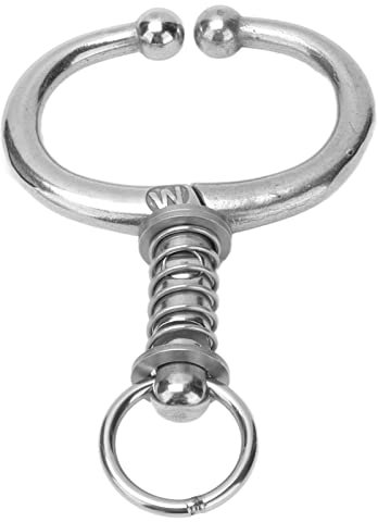 Gartenbau-Gartenkultur, Stahl-Rinder-Nasenklemme, Stierkuh, Feder-Nasenring für Bauernhof, Rinder-Nasenring, Rostfrei für den Bauernhof (Mittlerer Bullnose-Federring in W)