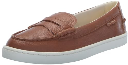 Cole Haan Women's Nantucket Penny Loafers, Pecan Pebbled Leather, 7.5-B US