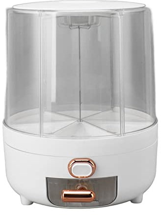 Contenedor de Almacenamiento de Granos de Arroz, Dispensador de Alimentos Giratorio 360 con Cilindro Medidor (Talla grande)