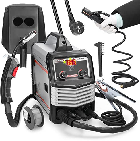 YIWENG Máquina de Soldadura 4 en 1, Soldadores inversores multifuncionales 4 en 1 MIG MMA mag TIG-160C, máquina de Soldadura eléctrica portátil mulropósito, soldadores Inteligentes