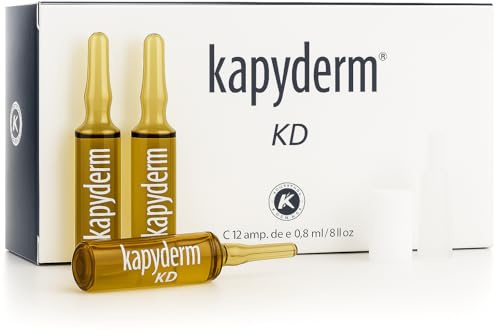 KAPYDERM - Anti-håravfall ampuller | Bekämpar håravfallsprocesser | Näring för hårfolliklar | Dubbel åtgärd för hårbotten, 8 ml, 12-pack