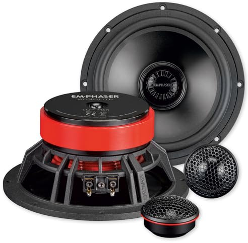 EMPHASER ECP-M6X - Paire de haut-parleurs de voiture à 2 voies - 16,5 cm - Système de sonorisation actif sans crossover - Montage dans les portes, tableau de bord - 150 W RMS