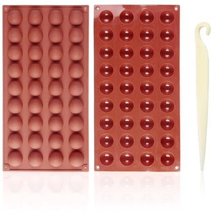 2 moldes de caramelos con 36 rejillas, cuchillo de separación, molde semicircular de silicona y para chocolate, molde poroso para tartas, gelatina, pastelería