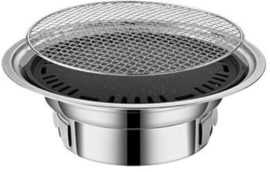 Réchaud à barbecue portable Poêle à barbecue sans fumée d'intérieur et d'extérieur de style coréen, poêle à charbon de bois de table domestique, mini barbecue portable for camping pique-nique voyage R