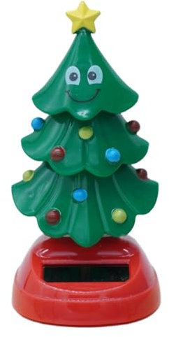 Luckxing Weihnachtsbaum Solar Wackelfiguren Auto Weihnachten Wackel Puppe Solarfigur Spielzeuge Weihnachtsbaum Wackelfigur Auto Armaturenbrett Dekoration Energiesparende Ornamente Für Auto Urlaub