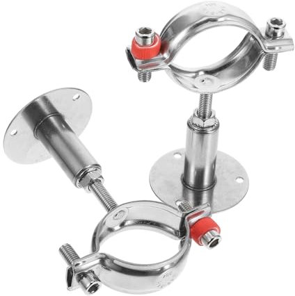 Amosfun 2stücke Deckenhalterung Aus Edelstahl Verstellbare Rohrstützklemme Für Klimaanlagen Obere Rohrhalterung Mit Schrauben Deckenstabilisator Für Wasser Und Gasrohre Rohrdurchmesser Kom
