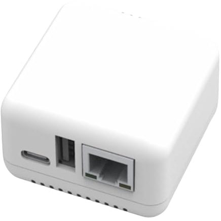 Luobannm 1 Unidad Servidor de Impresión de Red NP330 USB 2.0 Mini Servidor de Impresión USB 2.0 con Conexión RJ45 de 100 Mbps para Teléfonos Android Enchufe Europeo.