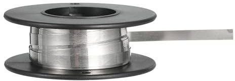 QUARKZMAN Alambre Plano De Calentamiento De Nicromo 9.5 Pies (3 Metros) x 0.2mm x 4mm Alambre De Alta Temperatura Para Elementos De Calefacción Manualidades DIY Negro Y Plateado