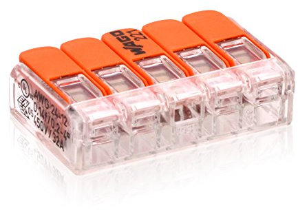 Wago 221 – 415 – Morsetto Morsetti di collegamento Dose leva morsetto con leva di azionamento 5 capo di morsetto 50 pezzi