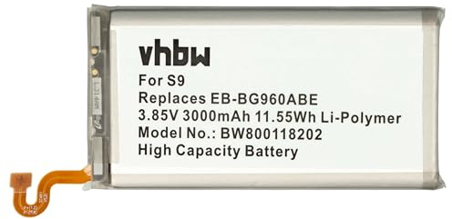 vhbw Akku kompatibel mit Samsung Galaxy SCV38 | S9, SM-G960, S9 Duos TD-LTE, S9 Duos Handy Smartphone Telefon (3000 mAh, 3,85 V, Li-Polymer)
