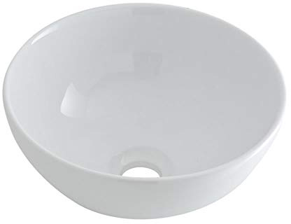MILANO White Ceramic Round Countertop Bathroom Basin Sink 320mm