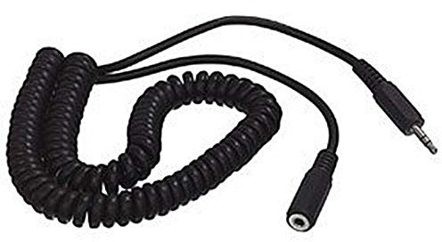 Rallonge audio spirale - 7,5 m de long - Fiche jack 3,5 mm - Coupleur stéréo