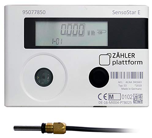 Wärmezähler Zähler Plattform SensoStar E Einstrahl Kompakt Nenndurchfluss Qn 0,6 m³/h, Anschluss 3/4 Zoll, Baulänge 110 mm, Temperaturfühler Ø 5,2 mm Eichung 2026 gültig bis 2032