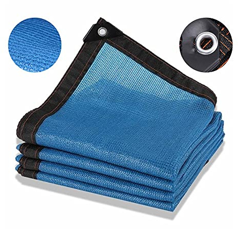 Blue Shade Netting 75% Sunblock Cloth Uv Resistant Net,Greenhouse Covers Net Mesh Tarp,For Protection Kennels Patio Porch Swimming Pool Plants Flowers (2mx3m/6.6ftx9.8ft)