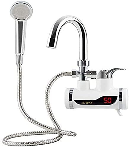 Antdau71 - Riscaldatore Istantaneo Acqua Calda Rubinetto Elettrico per Doccia Cucina Bagno con Display Della Temperatura e Senza Serbatoio Con Attacco A Muro Cw721
