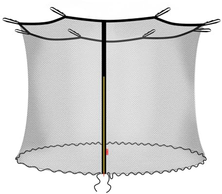 Baunsal® Trampolin Sicherheitsnetz Ø 396 cm (JS-IN) innenliegend für 8 Netzstangen Netzhöhe 180 cm Ersatzteile Netz Schutznetz Kindertrampolin Ersatznetz Gartentrampolin Outdoor