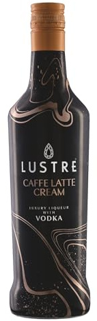 LUSTRE Vegan Cream Liqueur | Cafe Latte Vodka Cream | Luxury Liqueur | Coffee Vodka | Shots | 15% ABV | Lactose Free, Dairy Free | Perfect for Parties, Birthday Gift, Cocktail Ingredient