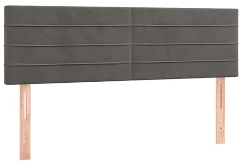 vidaXL Sänggavlar mörkgrå 144x5x78/88 cm sammet