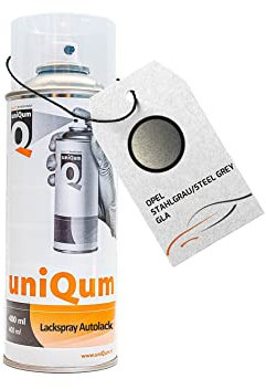 uniQum Autolack Spraydose fürs Auto für OPEL STAHLGRAU/STEEL GREY GLA Autolack Reparatur 400 ml
