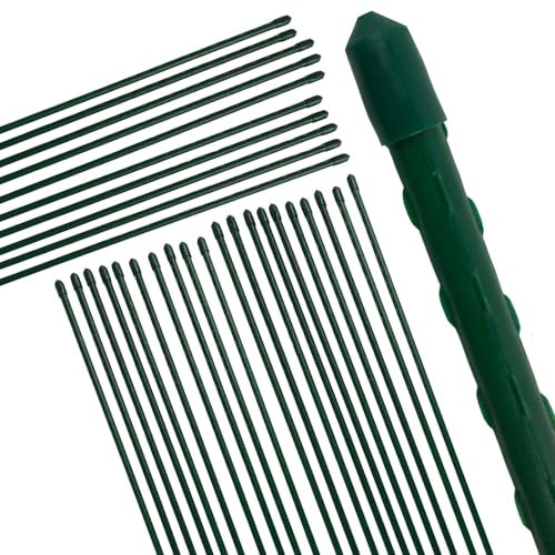 Gravidus Pflanzstäbe Pflanzstab Rankenhilfe Stahl mit Kunststoff Ummantelung Größe120 cm (30 Stück)