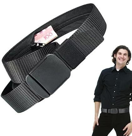 Rianpesn Dinero Viaje | Dinero Seguridad Viaje Lona Suave para Hombres,Riñonera antirrobo para Deportes al Aire Libre