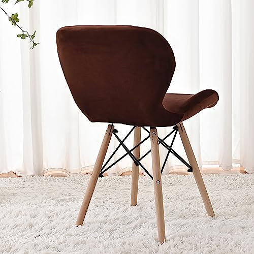 Schalenstuhl Bezug 1/2/4/6 er Set, Stretch Universal Stuhlhussen Esszimmerstuhl, Klassische Farben Scandinavian Stretch Stuhlhussen Küchenstuhl Husse Barhocker Hussen Bezug ( Color : #46 , Size : 4 St