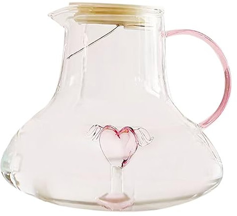 GOOHOCHY Pichet Verre Pour Eau Froide Et Jus Avec Couvercle Pour Réfrigérateur Et Usage Domestique