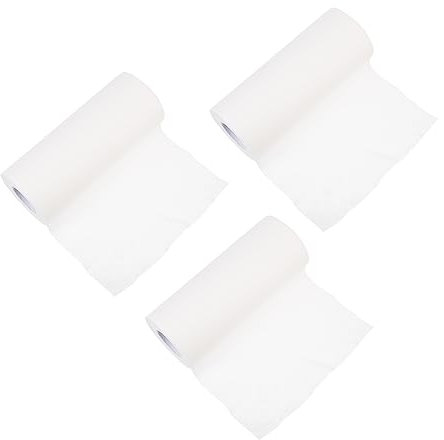 OHPHCALL Disposable Kitchen Paper Towels 300 Sheets 3 Rolls White 20x20cm Multipurpose Wet and Dry Cleaning Cloths for Furniture and Tableware