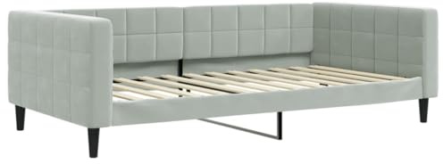 vidaXL Tagesbett Hellgrau 100x200 cm Samt