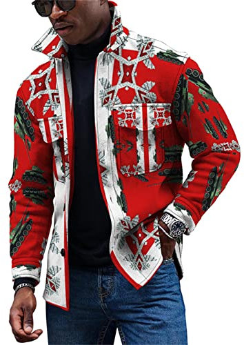 KONG JIMFAN Winterjacke Herren Herren Strickjacke Mit Reißverschluss Vintage Hemden Herren Winterjacke White Off T Shirt Hoodie Herren Jacken Rains Jacke Satin Hemd Lederjacke Schwarz(Beige,S)