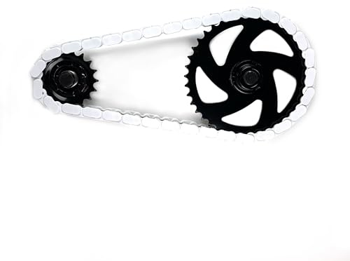 Insane Chains Bicycle Chain Cover – Protects Your Clothing Against Chain Lube and Adds Style - Easy Installation – No Tools Required – Single-Speed or Fixed-Gear Bikes Only (White-Solid, Adult)