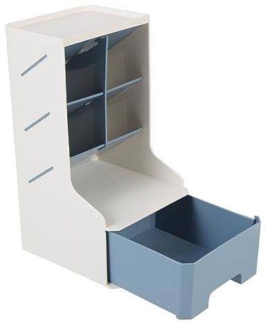 AOKWAWALIY Schreibtisch-Aufbewahrungsbox, Kunststoff-Aufbewahrungsregale, Büro-Schreibtischzubehör, rosa Behälter, Schreibtisch-Organizer und Zubehör, Stifthalter für Schreibtisch, Stifthalter,