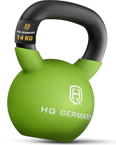 HQ Germany® Kettlebell Neopren [optimaler Bodenschutz] - Kugelhantel 14kg