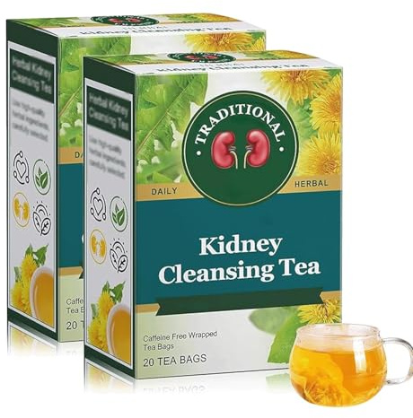 Healthy Organic Kidney Cleansing Tea， Traditional Herbal Kidney Cleansing Tea,Herbal Kidney Cleansing Tea，Chinese Kidney Cleanse Tea for Men (2 Box)