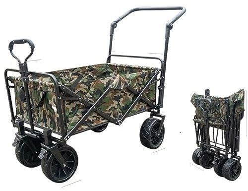 ZWQXZX Chariot de Plage Chariot de Jardin Chariot De Jardin Pliable Chariot De Jardin Robuste avec Chariot De Plage À 4 Roues Chariot de Transport Chariot Pliable(A)